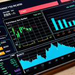 **A vibrant stock market trading screen filled with charts, graphs, and real-time data, overlaid with a modern Fintech app interface. The scene should convey both complexity and accessibility for a new generation of investors.**